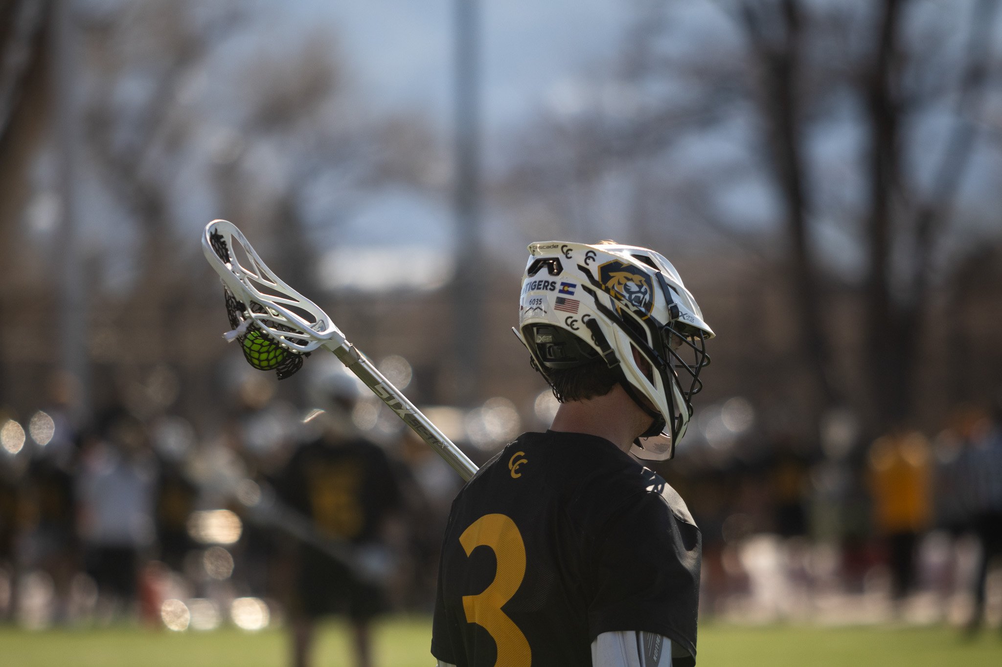 CC men's lacrosse game action